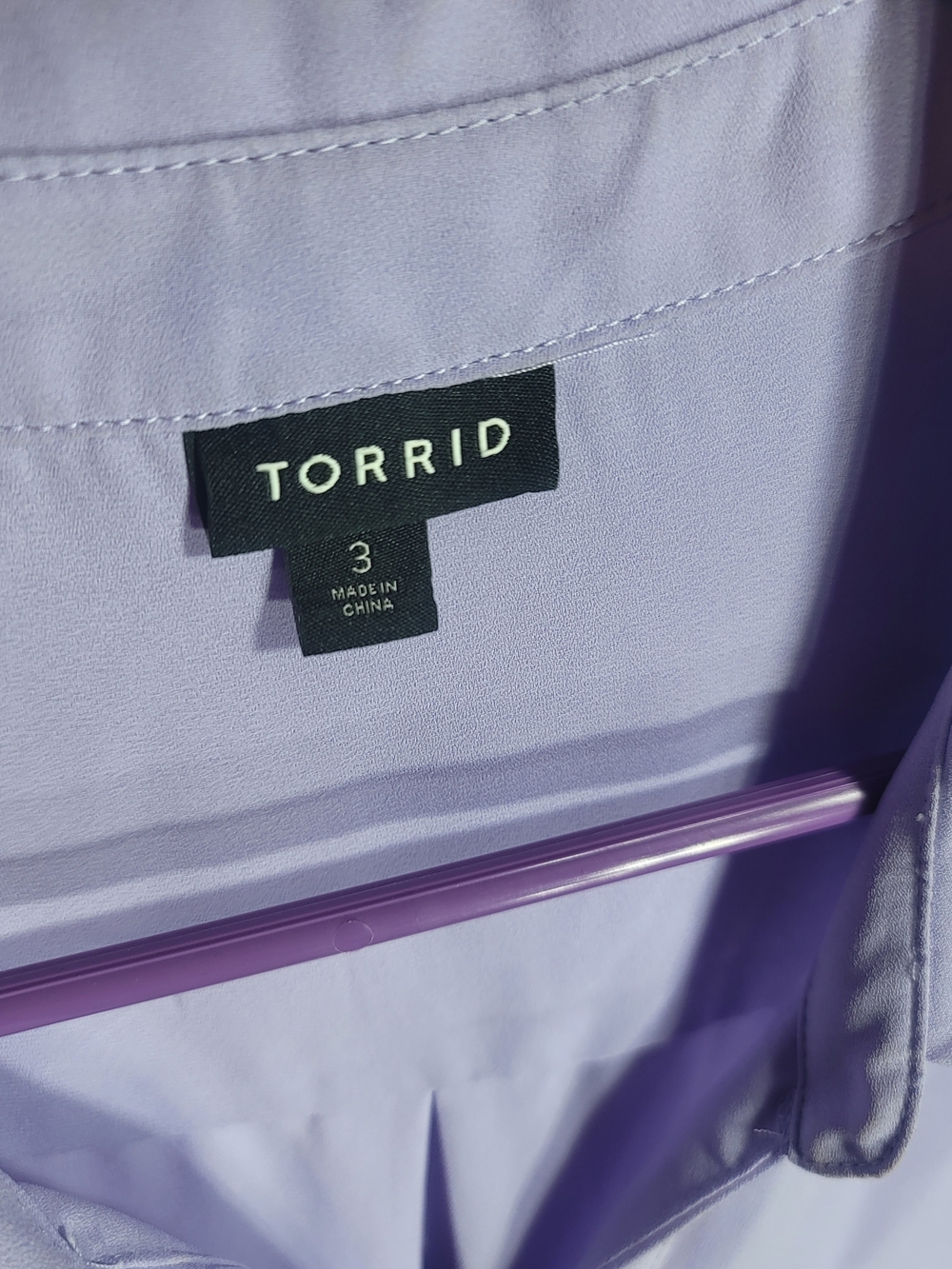 Torrid - Lavender Sleeveless Button-Front Blouse - Picture 4 of 4